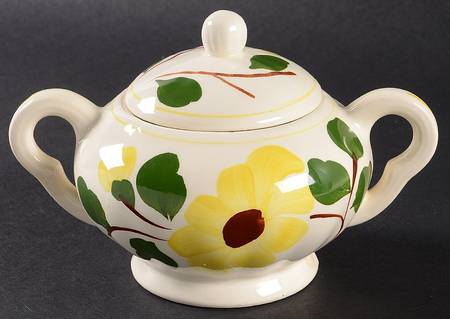 Yellow Nocturne Sugar Bowl & Lid