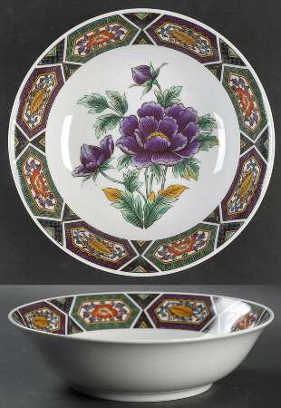 Amethyst Kutani 9" Round Vegetable Bowl