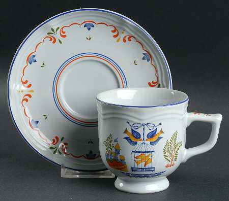 Bird Cage Footed Cup & Saucer Set