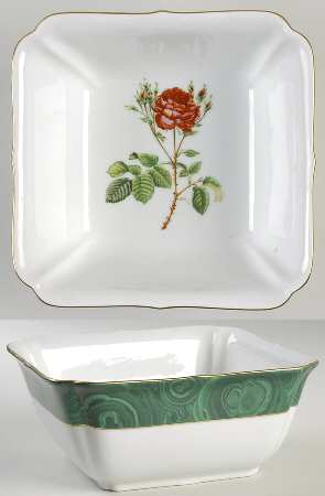 Briard Rose 8" Square Vegetable Bowl