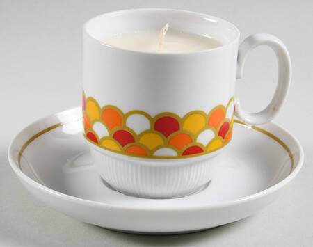Carousel Scented Cup & Saucer Candle-Vanilla  HC