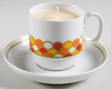 Carousel Scented Cup & Saucer Candle-Coffee  HC