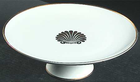 Coquille D'Or Gold 10" Diameter Pedestal Cake Stand