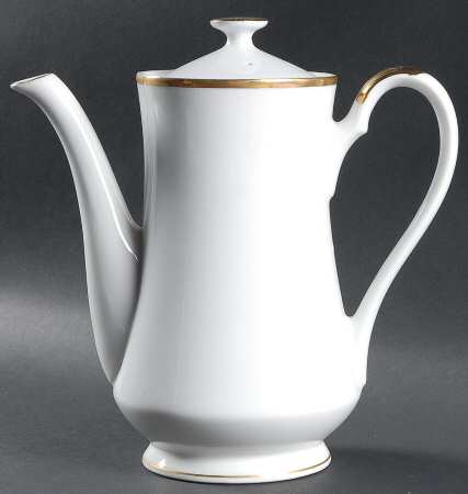 Coquille D'Or Gold Coffee Pot & Lid