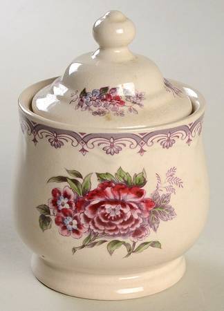Colonial Rose Sugar Bowl & Lid