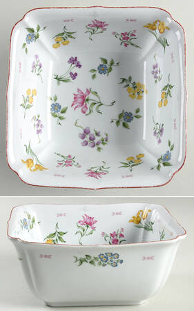 Floral Fantasy 8" Square Vegetable Bowl