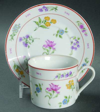 Floral Fantasy Flat Cup & Saucer Set