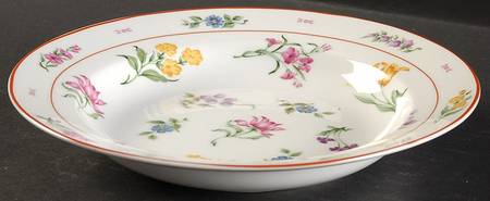 Floral Fantasy Rim Soup Bowl