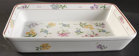 Floral Fantasy 12" Rectangular Baker by Georges Briard