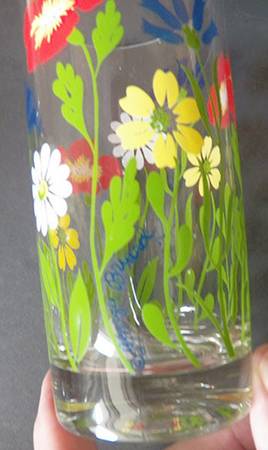 Floral Fantasy Glassware Tall Tumbler