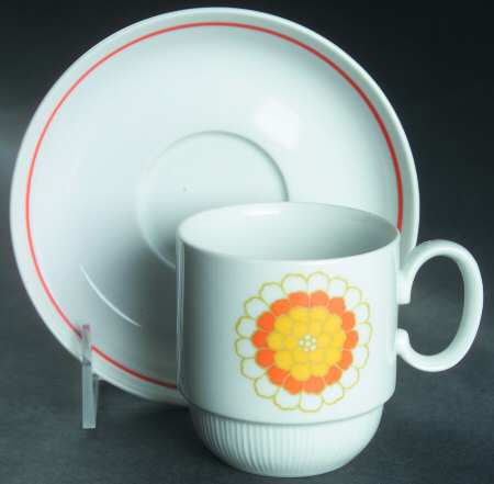 Florette Flat Cup & Saucer Set