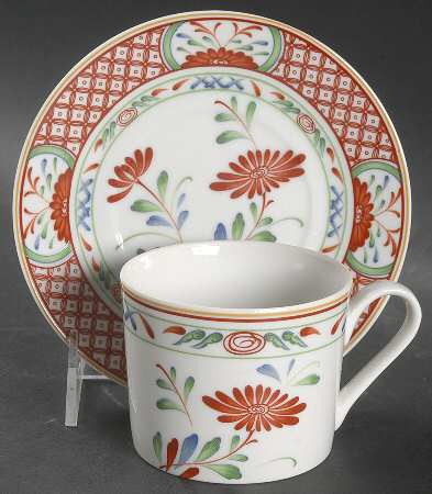 Flowers of Seto Flat Cup & Saucer Set