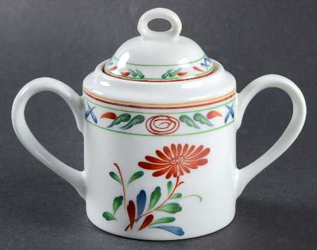 Flowers of Seto Sugar Bowl & Lid