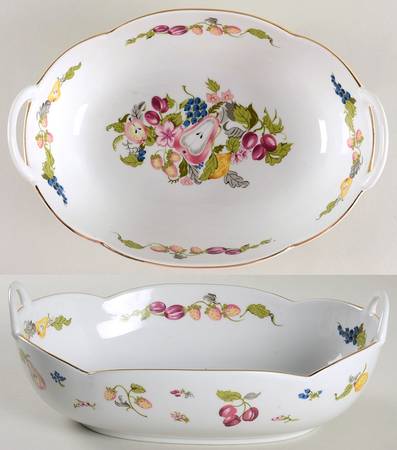 Garden of Eden 11" Oval Handled Bowl