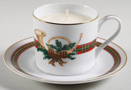 The Hunt Scented Cup & Saucer Candle-Vanilla  HC