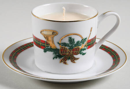 The Hunt Scented Cup & Saucer Candle-Coffee  HC