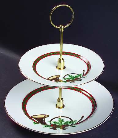 The Hunt 2 Tiered Serving Tray (Dinner & Salad Plate)