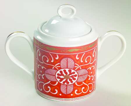 Imperial Brocade Sugar Bowl & Lid