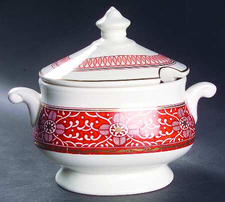Imperial Brocade Sauce Boat & Lid