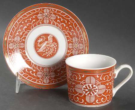 Imperial Brocade Flat Cup & Saucer Set