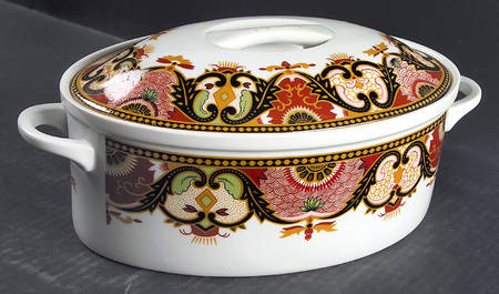 Imperial Imari 2 Quart Oval Covered Casserole