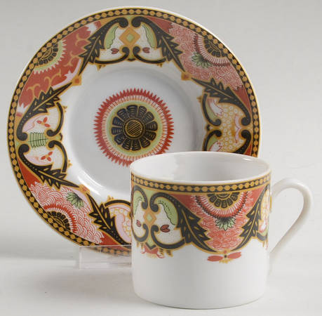 Imperial Imari Flat Demitasse Cup & Saucer Set