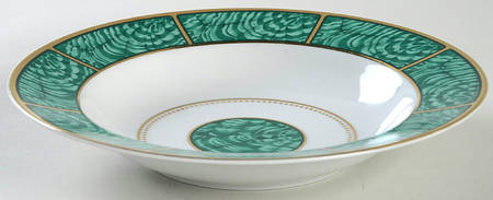 Imperial Malachite Rim Soup Bowl