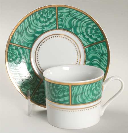 Imperial Malachite Flat Cup & Saucer Set