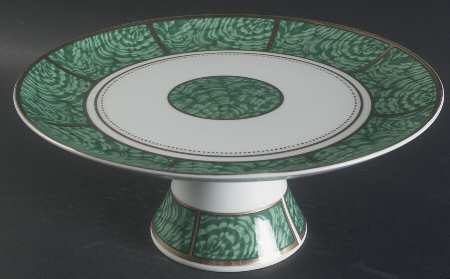 Imperial Malachite 10" Diameter Pedestal Cake Stand