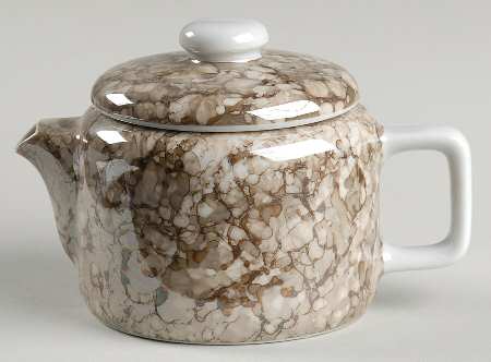 Marble Ware Brown Creamer & Lid