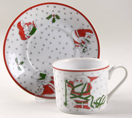 Night Before Christmas Flat Cup & Saucer Set