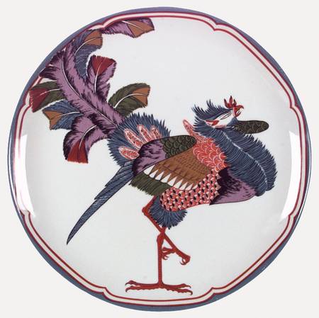 Oriental Peacock 12" Chop Plate (Round Platter)