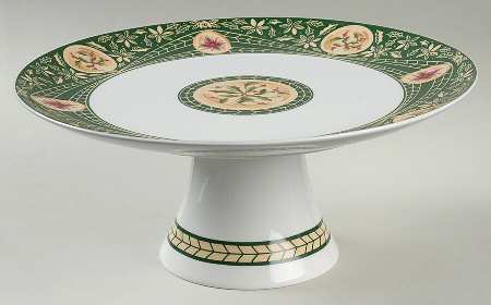 Victorian Christmas 10" Diameter Pedestal Cake Stand