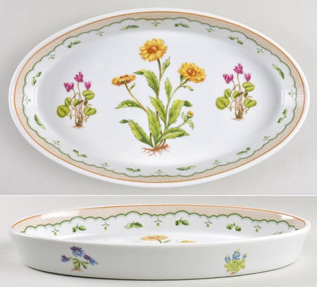 Victorian Gardens 14" Oval Baker