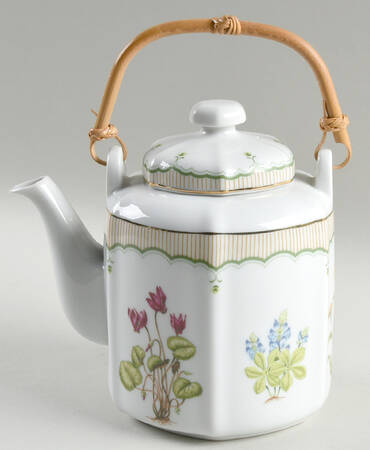 Victorian Gardens Teapot & Lid with Removable Top Handle