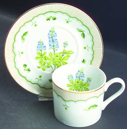 Victorian Gardens Flat Cup & Saucer Set by Georges Briard