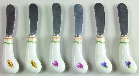 Victorian Gardens Individual Canape Knife - Set of 6 (2 Each Motif 1-3)
