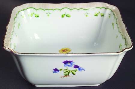 Victorian Gardens 8" Square Vegetable Bowl by Georges Briard