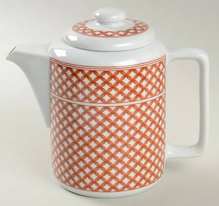 Wickerweave Rust Coffee Pot & Lid