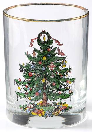 Yule Tide Glassware Double Old Fashioned