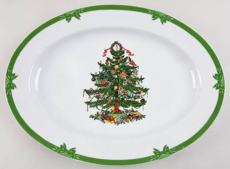 Yule Tide 16" Oval Serving Platter