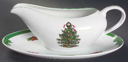Yule Tide Gravy Boat & Underplate/Relish