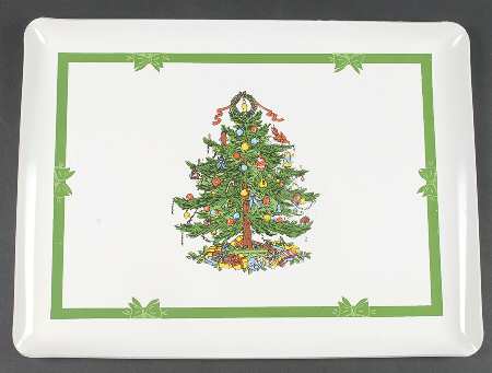 Yule Tide Plastic Serving Tray