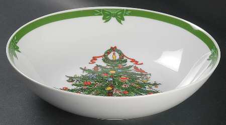Yule Tide 9" Round Vegetable Bowl