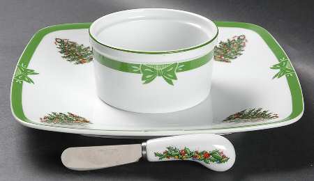 Yule Tide 1 Piece Chip/Dip W/Spreader