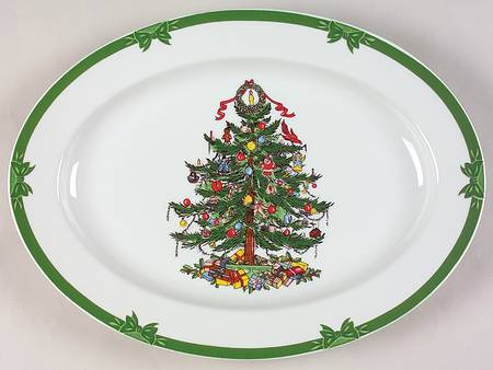 Yule Tide 14" Oval Serving Platter