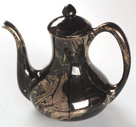 Surf Ballet (Black & Gold) Coffee Pot & Lid