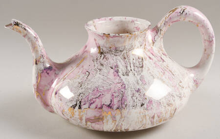 Surf Ballet (Pink & Gold) Teapot No Lid