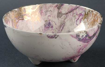 Surf Ballet (Pink & Gold) Coupe Soup Bowl