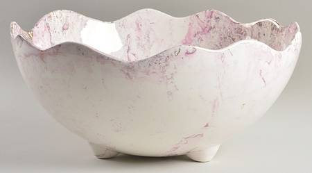 Surf Ballet (Pink & Gold) 13" Large Salad Serving Bowl